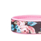 Rose Flower Print Neoprene Padded Dog Collar
