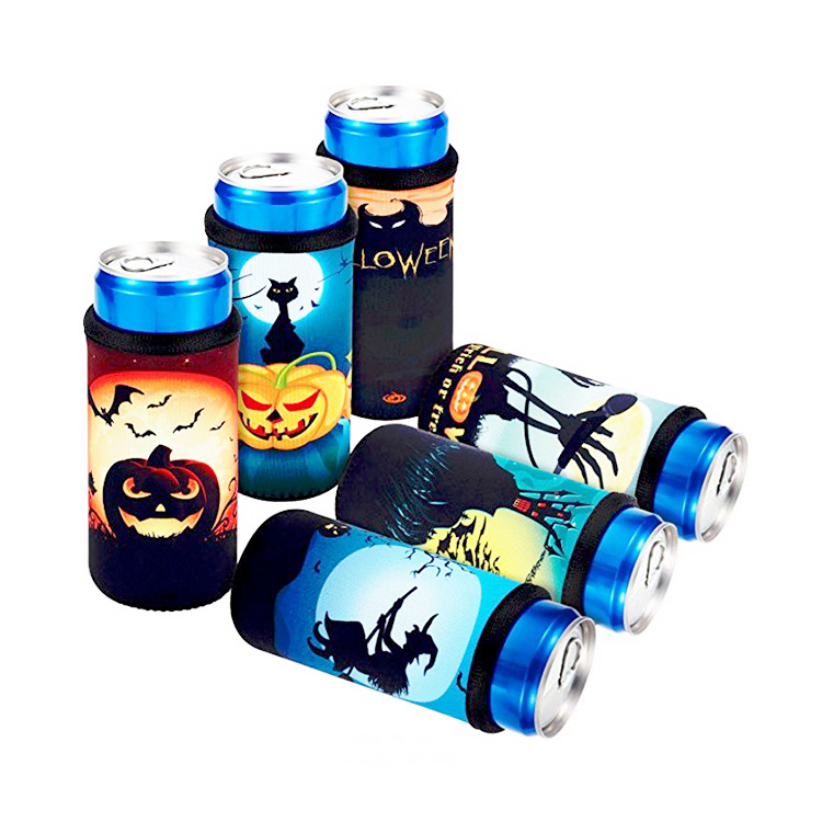 Halloween Beer Can Cooler Bottle Sleeves 