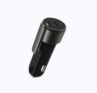 3-in-1 High Speed Car Charger with Dual USB Ports and Window Breaker Andseatbelt Cutter
