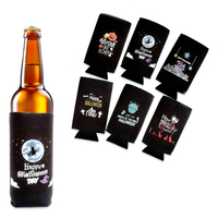 Halloween Neoprene Beer Can Cooler Holder Koozies